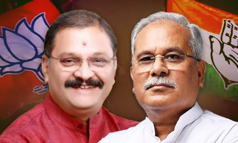 राजनांदगांव लोकसभा का रिजल्ट:पूर्व सीएम भूपेश बघेल हुए पीछे, BJP प्रत्याशी संतोष पांडेय 49020 वोटों से आगे 18 chhattisgarh rajnandgaon seat