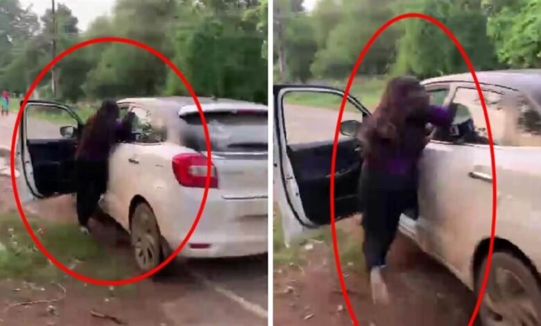 30 07 2024 woman throw car