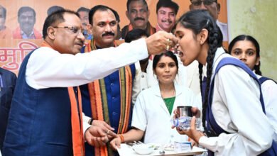 राष्ट्रीय कृमि मुक्ति दिवस: मुख्यमंत्री विष्णु देव साय राजधानी रायपुर के जे.आर.दानी गर्ल्स स्कूल के कार्यक्रम में हुए शामिल 3 राष्ट्रीय कृमि मुक्ति दिवस: मुख्यमंत्री विष्णु देव साय राजधानी रायपुर के जे.आर.दानी गर्ल्स स्कूल के कार्यक्रम में हुए शामिल