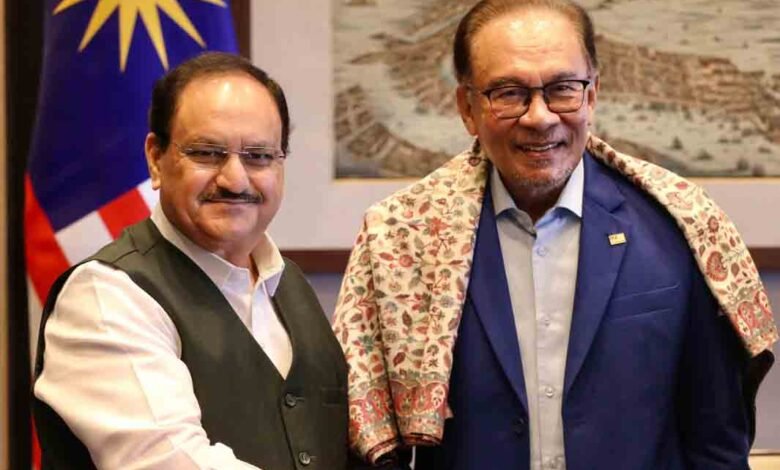 भाजपा राष्ट्रीय अध्यक्ष जगत प्रकाश नड्डा ने मलेशिया के प्रधानमंत्री से की मुलाकात, 'KNOW BJP' पहल के तहत हुई बैठक