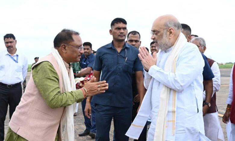 केन्द्रीय गृह मंत्री अमित शाह रायपुर के 3 दिवसीय प्रवास के बाद दिल्ली रवाना,