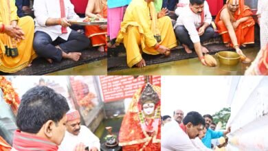 उपमुख्यमंत्री विजय शर्मा ने अमरकंटक में नर्मदा मैय्या और जलेश्वर महादेव मंदिर में की पूजा-अर्चना 3 photo output 2