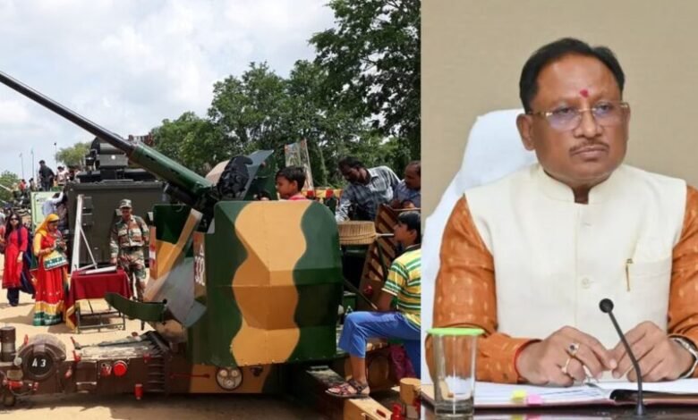 सैन्य प्रदर्शनी का आयोजन रायपुर के साइंस कालेज मैदान में 5 और 6 अक्टूबर को