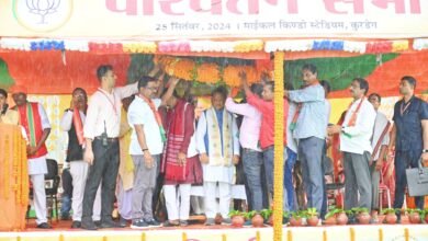 मुख्यमंत्री विष्णु देव साय ने झारखंड के कुरडेग में परिवर्तन यात्रा सभा को किया संबोधित; कहा- झारखंड में परिवर्तन की बेला है 1 मुख्यमंत्री विष्णु देव साय ने झारखंड के कुरडेग में परिवर्तन यात्रा सभा को किया संबोधित; कहा- झारखंड में परिवर्तन की बेला है