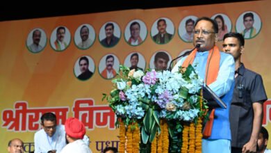 डब्ल्यूआरएस कॉलोनी में रावण दहन कार्यक्रम में शामिल हुए मुख्यमंत्री विष्णु देव साय, लोगों से काम, क्रोध, मद, लोभ रूपी रावण का वध करने का किया आह्वान 2 डब्ल्यूआरएस कॉलोनी में रावण दहन कार्यक्रम में शामिल हुए मुख्यमंत्री विष्णु देव साय, लोगों से काम, क्रोध, मद, लोभ रूपी रावण का वध करने का किया आह्वान