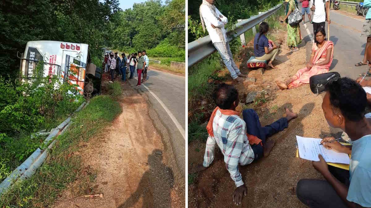 घने कोहरे में बस पलटी, गरियाबंद में 10 यात्री घायल, 2 की हालत गंभीर 1 घने कोहरे में बस पलटी, गरियाबंद में 10 यात्री घायल, 2 की हालत गंभीर