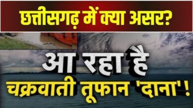 Chhattisgarh Dana Storm: छत्तीसगढ़ में चक्रवाती तूफान का असर, इन जिलों में होगी बारिश, ये ट्रेनें हुई कैंसिल 1 Chhattisgarh Dana Storm: छत्तीसगढ़ में चक्रवाती तूफान का असर, इन जिलों में होगी बारिश, ये ट्रेनें हुई कैंसिल