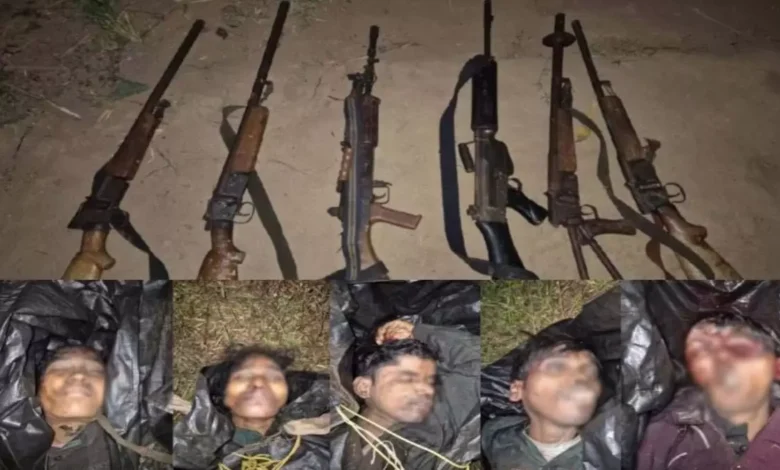 छत्तीसगढ़: कांकेर में मुठभेड़ के बाद 5 नक्सलियों के शव बरामद, हथियारों का बड़ा जखीरा जब्त