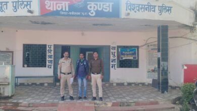 मोटरसाइकिल छोड़ भागा तस्कर, कुंडा पुलिस ने किया गिरफ्तार, भेजा जेल