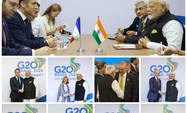 जी20 शिखर सम्मेलन: प्रधानमंत्री मोदी ने वैश्विक नेताओं के साथ की महत्वपूर्ण बैठकें