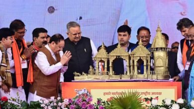 जनादेश परब: छत्तीसगढ़ में सुशासन के प्रतीक बनेगा 'अटल निर्माण वर्ष', भाजपा राष्ट्रीय अध्यक्ष नड्डा का बड़ा ऐलान, 1124 करोड़ के विकास कार्यों का किया लोकार्पण 12 जनादेश परब: छत्तीसगढ़ में सुशासन के प्रतीक बनेगा 'अटल निर्माण वर्ष', भाजपा राष्ट्रीय अध्यक्ष नड्डा का बड़ा ऐलान, 1124 करोड़ के विकास कार्यों का किया लोकार्पण