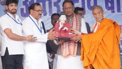 राजनांदगांव में अमित शाह ने किया ‘विद्यायतन’ का शिलान्यास, आचार्य विद्यासागर जी को दी श्रद्धांजलि