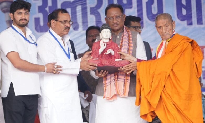 राजनांदगांव में अमित शाह ने किया ‘विद्यायतन’ का शिलान्यास, आचार्य विद्यासागर जी को दी श्रद्धांजलि