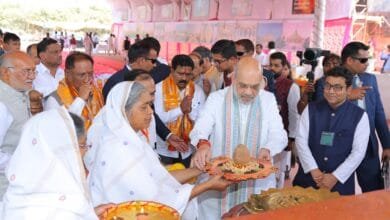 राजनांदगांव में अमित शाह ने किया ‘विद्यायतन’ का शिलान्यास, आचार्य विद्यासागर जी को दी श्रद्धांजलि