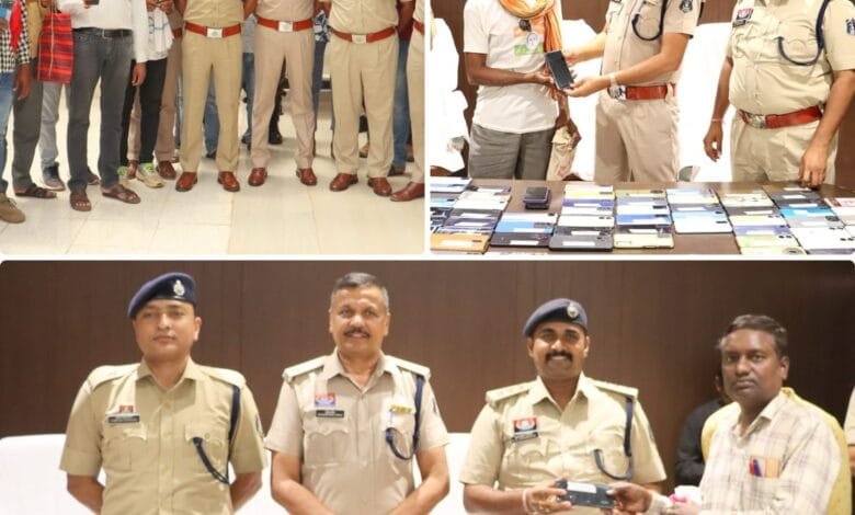 कबीरधाम पुलिस ने तकनीकी प्रयासों से 35 लाख रुपये के मोबाइल स्वामियों को सौंपे