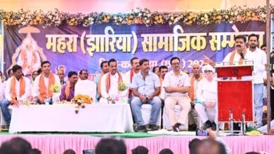 नवागांव में महरा समाज के सम्मेलन और लिमो जुनवानी में श्रीमद् भागवत कथा में शामिल हुए उप मुख्यमंत्री विजय शर्मा