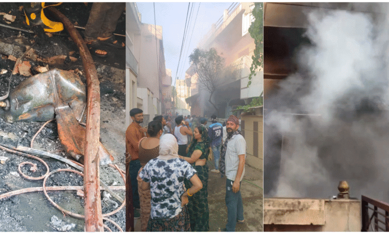 कवर्धा के कालिका नगर में गैस सिलेंडर विस्फोट से मकान में लगी भीषण आग