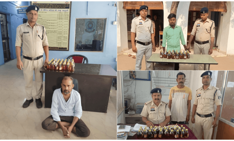 बलौदाबाजार-भाटापारा में अवैध शराब कारोबार पर बड़ी कार्रवाई, 3 आरोपी गिरफ्तार, 107 पाव देशी मसाला शराब जब्त