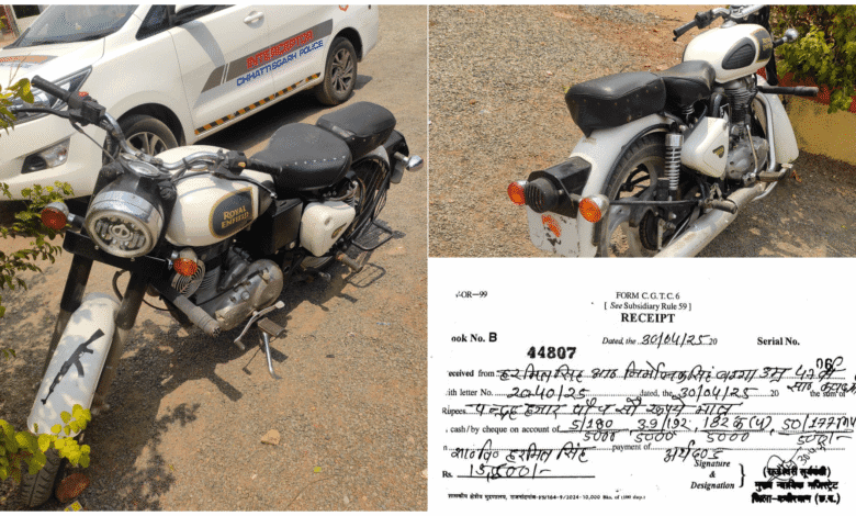 कवर्धा में मॉडिफाइड साइलेंसर वाली बुलेट जब्त, नाबालिग चला रहा था वाहन, कोर्ट ने लगाया ₹15,500 जुर्माना