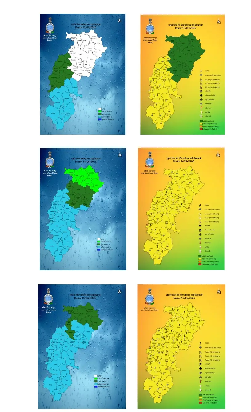 छत्तीसगढ़ में मानसून की दस्तक: अब होगी मूसलाधार बारिश, भीषण गर्मी से मिलेगी राहत 1 छत्तीसगढ़ में मानसून की दस्तक: अब होगी मूसलाधार बारिश, भीषण गर्मी से मिलेगी राहत