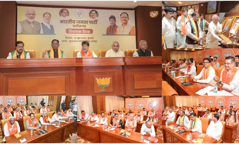 CG Politics: विधायक दल की बैठक में BJP विधायकों को सौंपा गया नया मिशन, जनता को बताएंगे मोदी सरकार की उपलब्धियां 12 CG Politics: विधायक दल की बैठक में BJP विधायकों को सौंपा गया नया मिशन, जनता को बताएंगे मोदी सरकार की उपलब्धियां