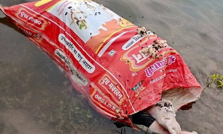 बोरी में मिली लाश से फैली सनसनी, पत्थर खदान के गड्ढे में तैरती मिली शवयुक्त बोरी
