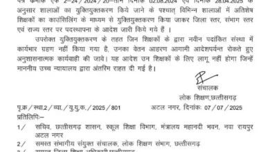 शिक्षा विभाग सख्त, युक्तियुक्तकरण के बाद अनुपस्थित शिक्षकों का वेतन रोका जाएगा 1 शिक्षा विभाग सख्त, युक्तियुक्तकरण के बाद अनुपस्थित शिक्षकों का वेतन रोका जाएगा