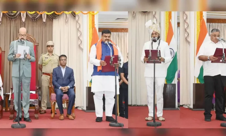 छत्तीसगढ़: साय मंत्रिमंडल का विस्तार, गजेन्द्र यादव, गुरु खुशवंत साहेब और राजेश अग्रवाल ने ली मंत्री पद की शपथ