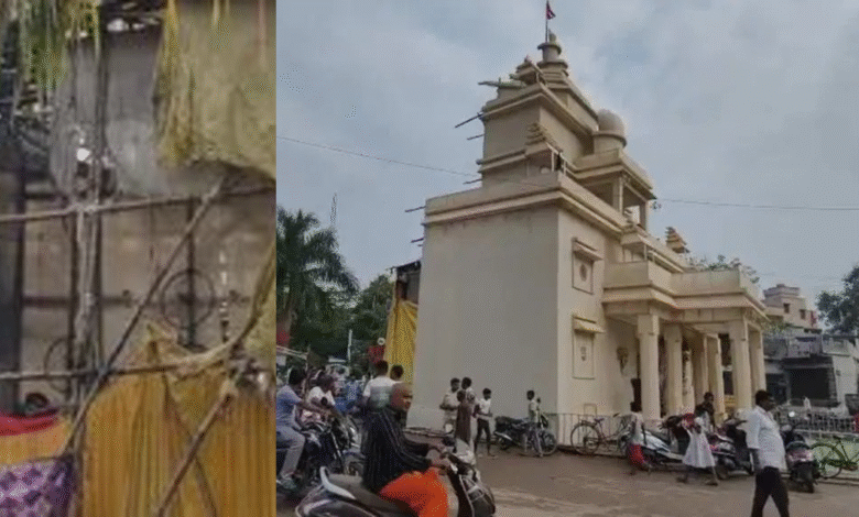 कवर्धा के दुर्गा पंडाल में लगी आग, मां दुर्गा की प्रतिमा खंडित