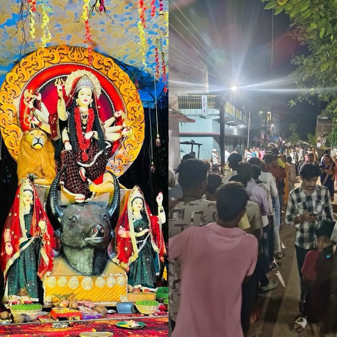 कवर्धा: डरावनी थीम वाली गुफा और 14 फीट दुर्गा प्रतिमा बनी श्रद्धालुओं की आस्था का मुख्य आकर्षण 1 कवर्धा: डरावनी थीम वाली गुफा और 14 फीट दुर्गा प्रतिमा बनी श्रद्धालुओं की आस्था का मुख्य आकर्षण