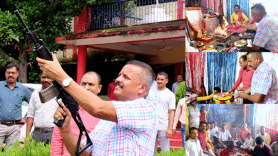 कबीरधाम में विजयदशमी पर पुलिस ने किया पारंपरिक शस्त्र पूजन