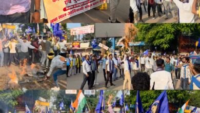 कवर्धा : गोंडवाना गणतंत्र व भीम आर्मी का कलेक्टर घेराव — मुख्यमंत्री-उपमुख्यमंत्री का पुतला दहन, SC महिला शोषण, कामठी व डोंगरगढ़ विवाद को लेकर गोंडवाना समाज का उग्र आंदोलन, फूटा आक्रोश 1 photo output 5