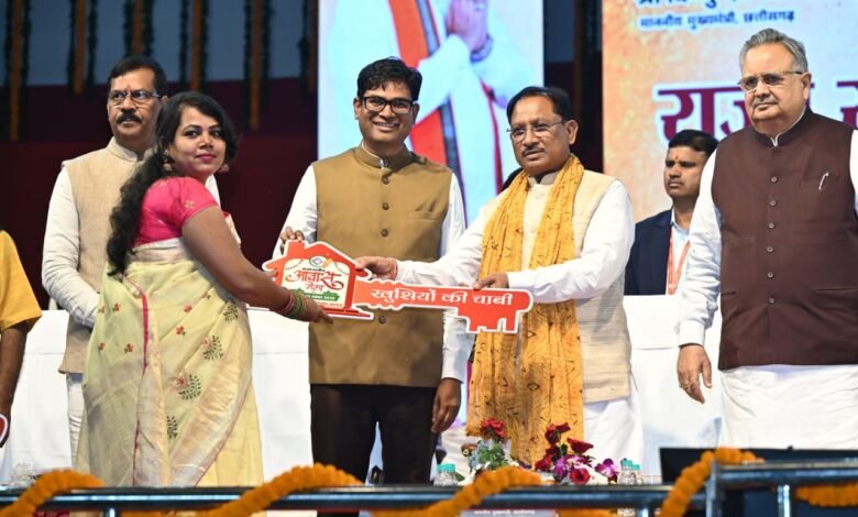 शंकर नगर बीटीआई ग्राउण्ड में 3 दिवसीय राज्य स्तरीय आवास मेला शुरू; मुख्यमंत्री विष्णु देव साय ने हाउसिंग बोर्ड की 2060 करोड़ की लागत वाली आवासीय परियोजनाओं का किया शुभारंभ