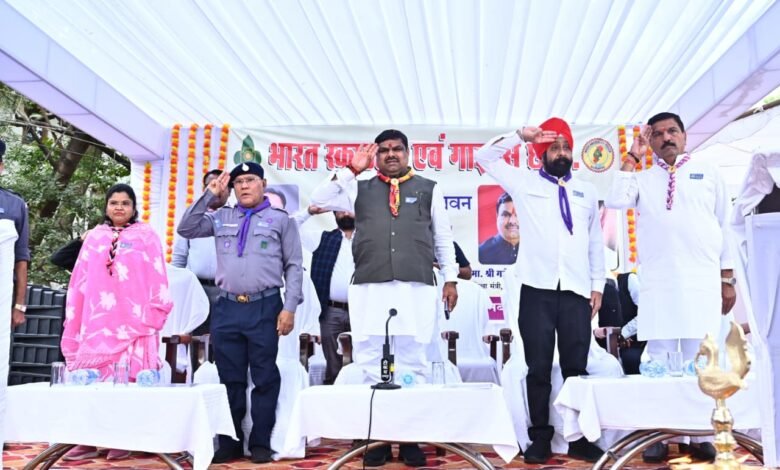 स्कूल शिक्षा मंत्री गजेंद्र यादव ने किया भारत स्काउट्स एवं गाइड्स के राज्य मुख्यालय भवन का भूमि पूजन 10 2