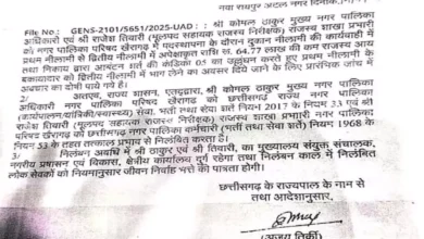 दुकान नीलामी घोटाला: गंभीर अनियमितताओं पर CMO और राजस्व निरीक्षक निलंबित 8 दुकान नीलामी घोटाला: गंभीर अनियमितताओं पर CMO और राजस्व निरीक्षक निलंबित