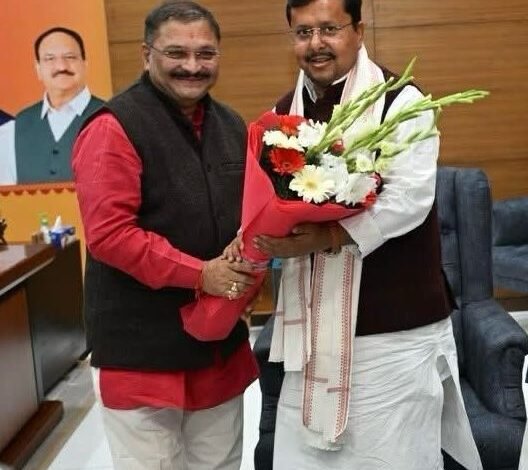 सांसद संतोष पांडेय ने भाजपा के नवनिर्वाचित राष्ट्रीय अध्यक्ष नितिन नवीन को दी बधाई