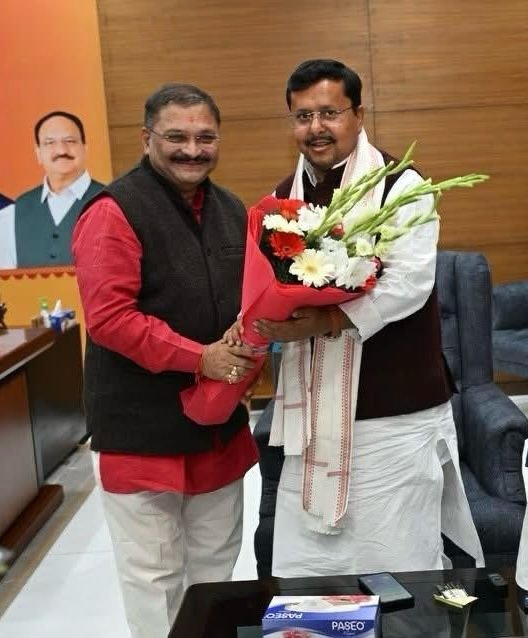 सांसद संतोष पांडेय ने भाजपा के नवनिर्वाचित राष्ट्रीय अध्यक्ष नितिन नवीन को दी बधाई