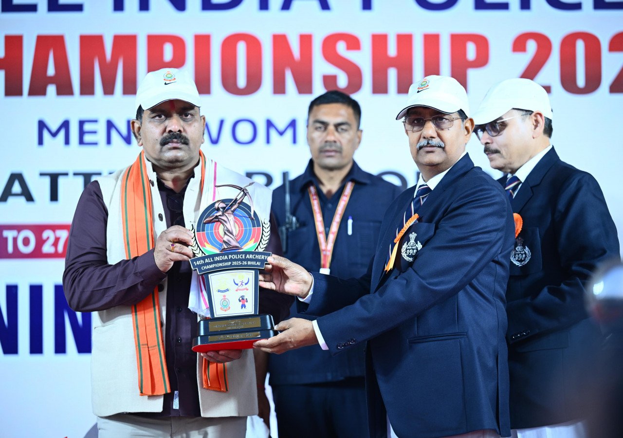 चौदहवीं अखिल भारतीय पुलिस तीरंदाजी प्रतियोगिता का उपमुख्यमंत्री विजय शर्मा ने किया शुभारंभ 2 rrgggg 1