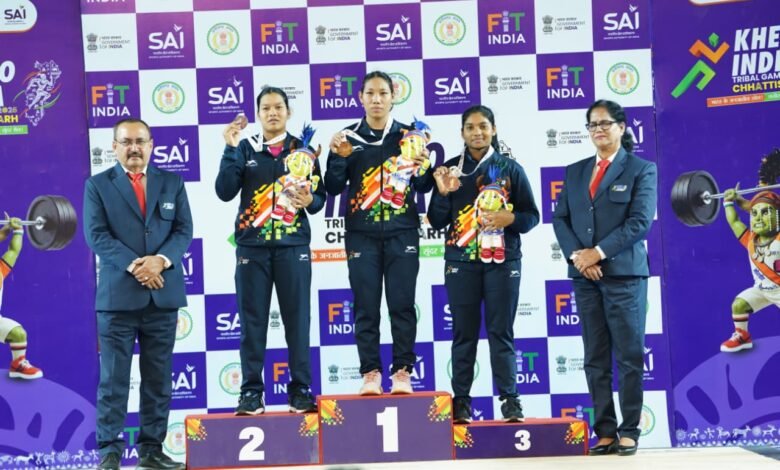 खेलो इंडिया ट्राइबल गेम्स 2026 : 58 किग्रा महिला वेटलिफ्टिंग में अरुणाचल की अनाई वांग्सू ने जीता स्वर्ण 2 1774608446 12370ebf508082fec8b2