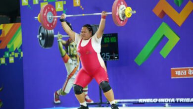 खेलो इंडिया ट्राइबल गेम्स 2026 : महिला 86+ किग्रा वेटलिफ्टिंग में मिजोरम की ज़ोसांगज़ुआली ने जीता स्वर्ण, असम की पिंकी बोरो को रजत और मध्यप्रदेश की गुंजन उइके को कांस्य