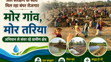 जल संरक्षण के साथ मिल रहा बंपर रोजगार, मोर गांव - मोर तरिया' अभियान से संवर रहे ग्रामीण क्षेत्र
