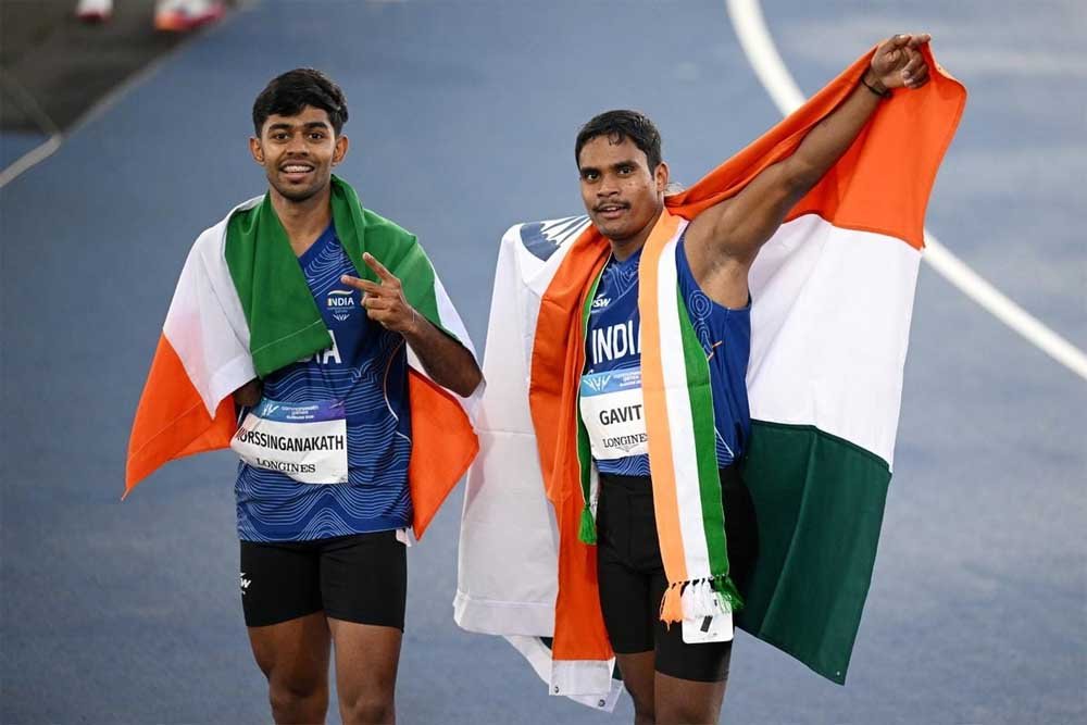 वित्त मंत्री ओपी चौधरी ने राष्ट्रमंडल खेल 2026 में पदक विजेता दिलीप महादु गावित एवं मोहम्मद बासिल को दी बधाई 1 Common 01