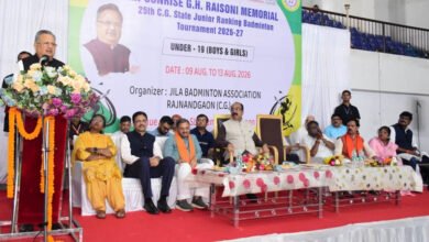 CG Badminton Tournament: रायपुर में जूनियर बैडमिंटन खिलाड़ियों का महासंग्राम शुरू, रमन सिंह-साव ने किया उद्घाटन 2 11A 24