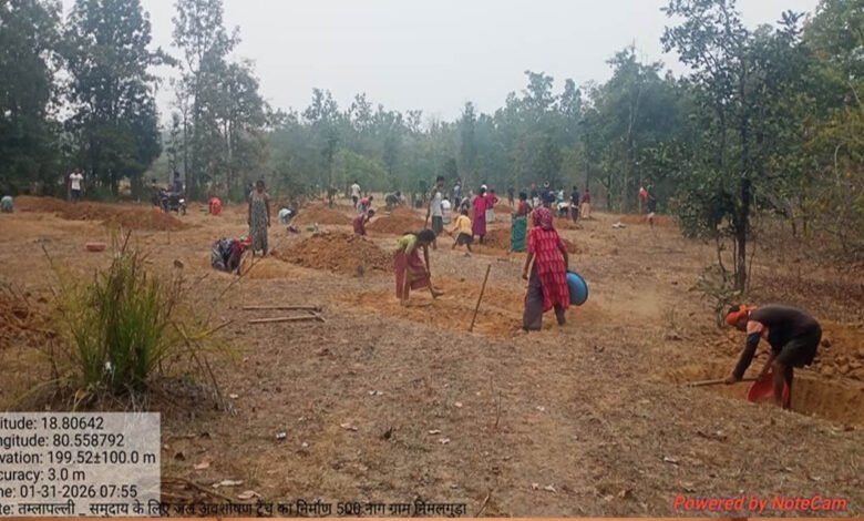 MGNREGA Success Story: 500 जल अवशोषण ट्रेंच से निम्मलगुड़ा में बढ़ा भू-जल स्तर, 1,801 मानव-दिवस का सृजन 9 3A 2092