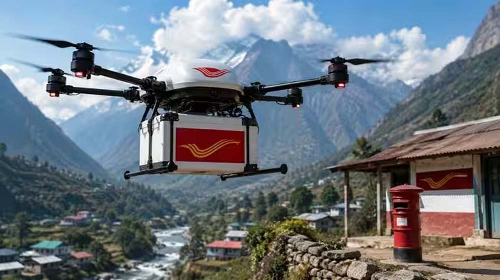 इंडिया पोस्ट का नया कमाल, ड्रोन उड़ाकर दूर-दराज के गांवों तक पहुंचाए जाएंगे डाक के बैग 1 81 17