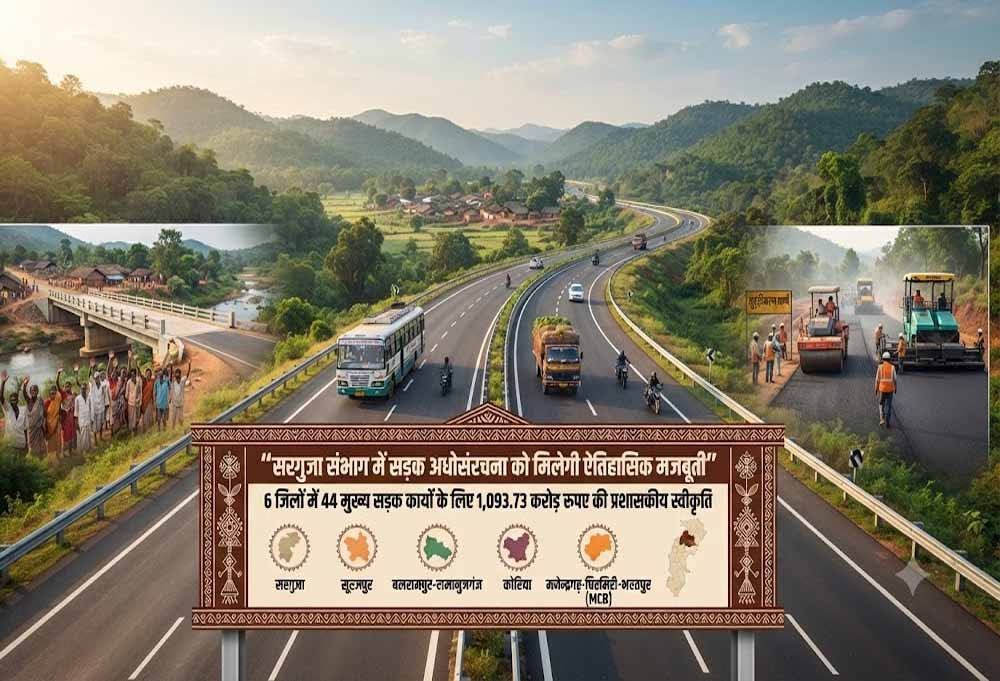 6 जिलों में सड़क विकास को बड़ी सौगात, 1,093.73 करोड़ की लागत से होंगे 44 सड़क कार्य 1 15A 253 2