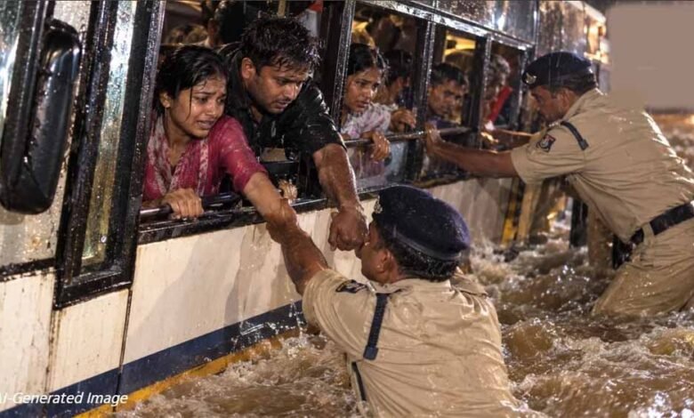 पानी के तेज बहाव में बस बहने से बची, CG पुलिस ने 70 यात्रियों को किया सुरक्षित रेस्क्यू 3 Chhattisgarh News 01 3 18