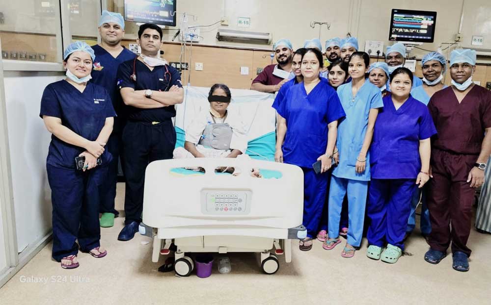बिहार की 48 वर्षीय महिला की अम्बेडकर अस्पताल में सफल बाईपास सर्जरी 1 SURJARY