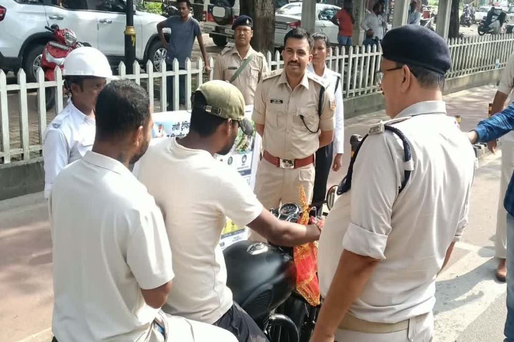 भिलाई में ट्रैफिक नियम तोड़ने वालों पर कार्रवाई, 9 महीने में 9,216 मामले सामने आए 1 Chhattisgarh News 04 1 17